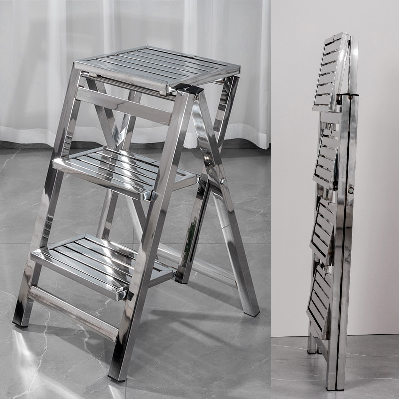 Tree Stand Ladder - Stainless Steel Folding Ladder Heavy Duty