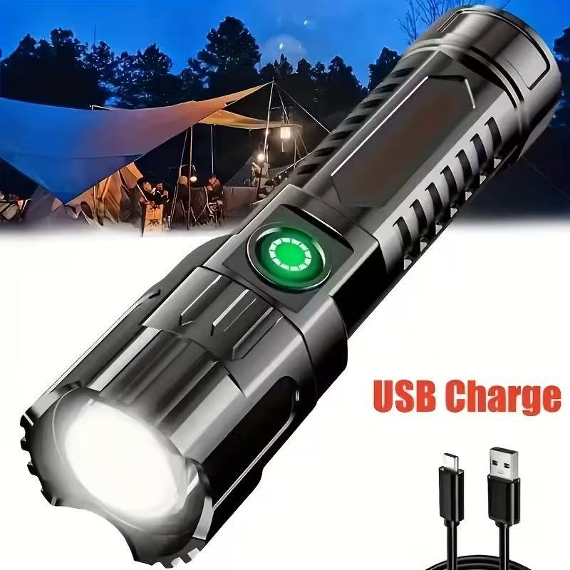 Hunting Fishing Outdoor - New High-power Led Flashlight USB Rechargeable