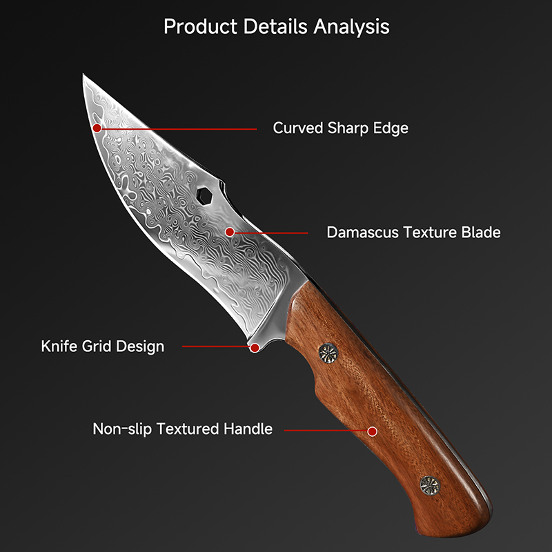Damascus Outdoor Knife Curved  - огляд і ціна Hunting Knife Outdoor Edge