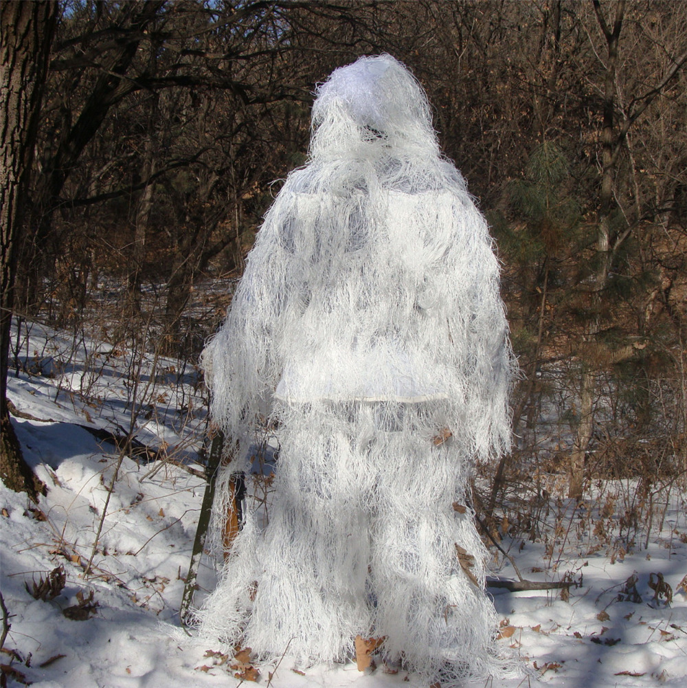Winter 3D White Snow Ghillie S - огляд і ціна Ghillie Suit Woodland
