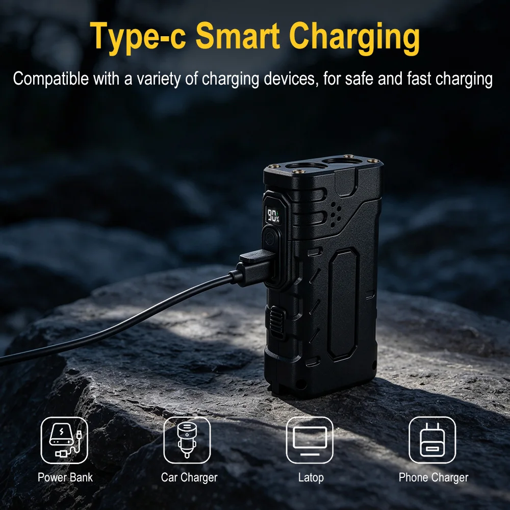 BORUIiT Hand Crank EDC LED Fla - огляд і ціна Hunting Fishing Outdoor