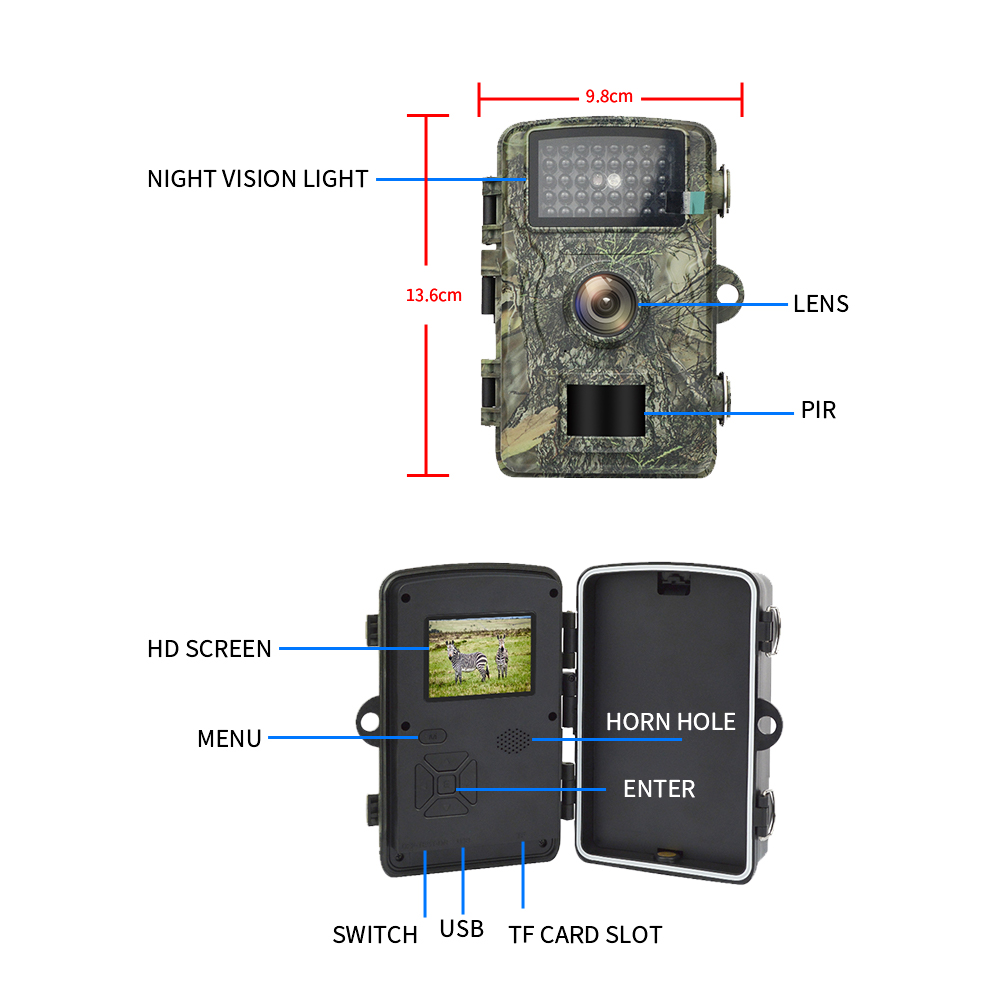 Trail Camera 12MP 1080P Wildli - огляд і ціна Trail Camera Infrared