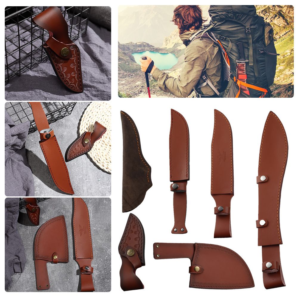 Brown Leather Sheath Holder Po - огляд і ціна Hunting Knife Outdoor