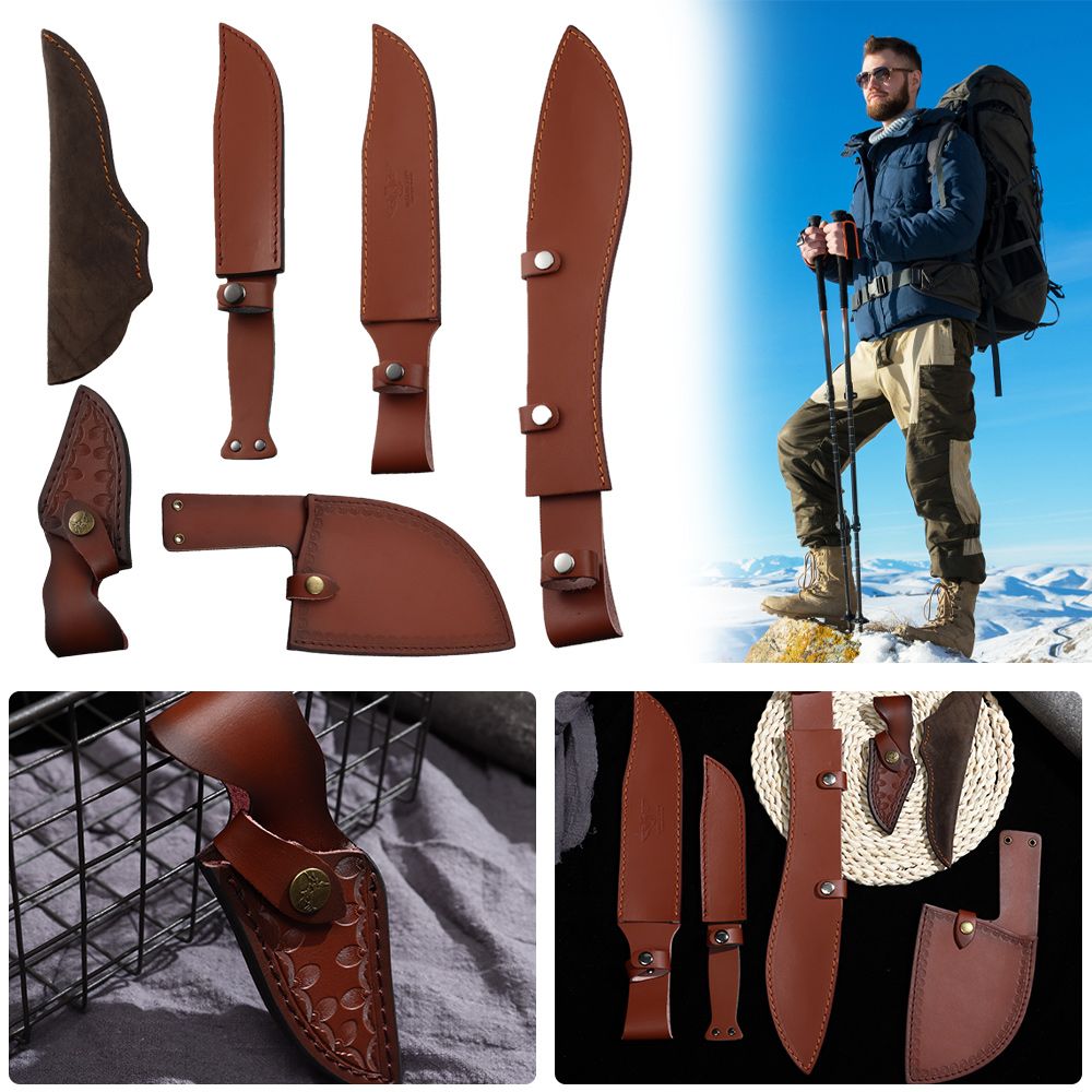 Brown Leather Sheath Holder Po - огляд і ціна Hunting Knife Outdoor