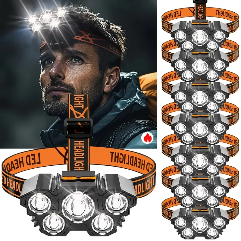 Portable 5LED Outdoor Headlamp - огляд і ціна Hunting Fishing Outdoor