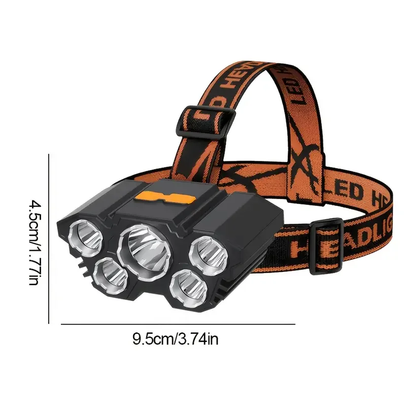 Portable 5LED Outdoor Headlamp - огляд і ціна Hunting Fishing Outdoor